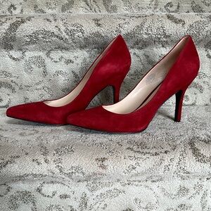 Nine West Red Suede Stiletto Heels